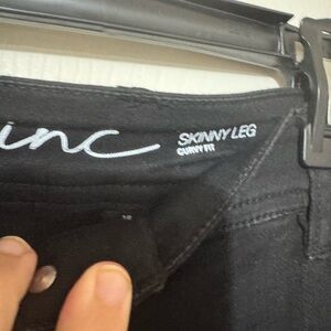 INC International Concepts Jeans Women’s 18 Plus Skinny Cropped Black Regular$89